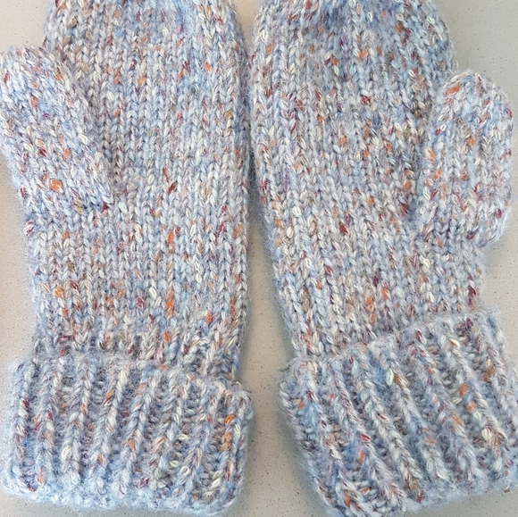 Simons - Mittens - wool - blue/orange - Picture 2 of 2